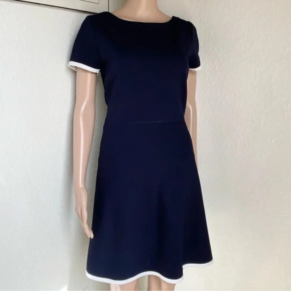 J Crew Elegant Navy Blue Dress - Picture 3 of 5